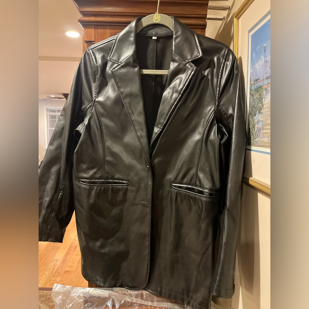 Black Leather Blazer!